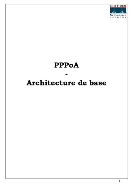 PPPoA - Architecture de base