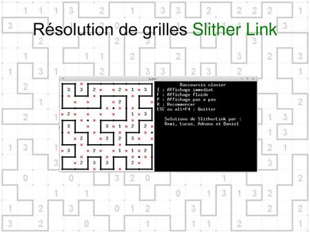 Résolution de grilles Slither Link
