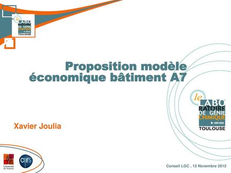 Proposition modèle économique bâtiment A7