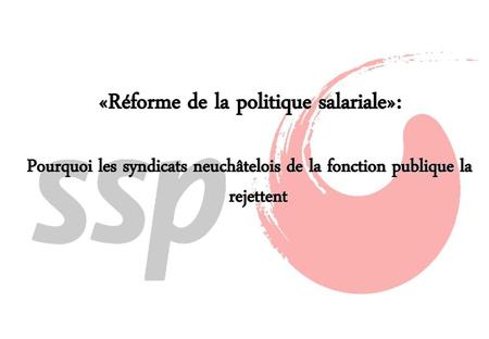 «Réforme de la politique salariale»: