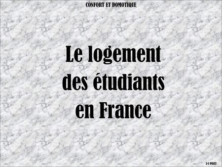 Le logement des étudiants en France