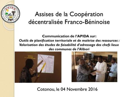 Assises de la Coopération décentralisée Franco-Béninoise
