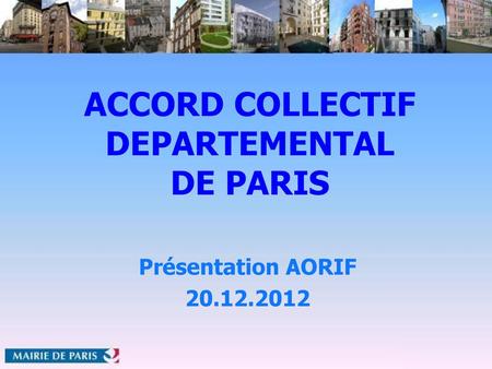 ACCORD COLLECTIF DEPARTEMENTAL DE PARIS
