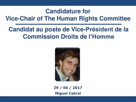 Vice-Chair of The Human Rights Committee