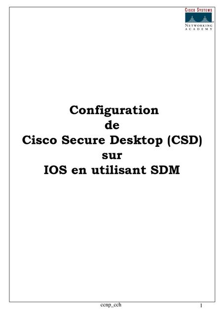 Cisco Secure Desktop (CSD)
