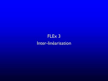 FLEx 3 Inter-linéarisation