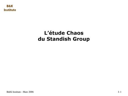 L’étude Chaos du Standish Group