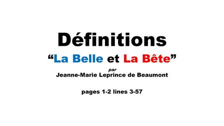 par Jeanne-Marie Leprince de Beaumont