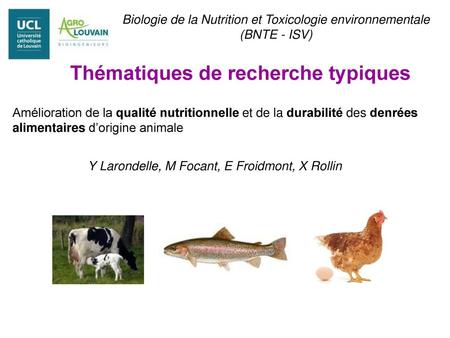 Biologie de la Nutrition et Toxicologie environnementale