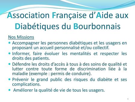 Association Française d’Aide aux Diabétiques du Bourbonnais