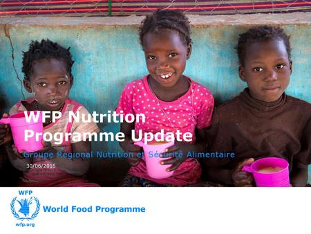 WFP Nutrition Programme Update