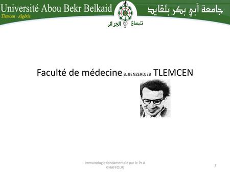 Faculté de médecine B. BENZERDJEB TLEMCEN