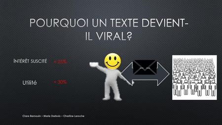 Pourquoi un texte devient-il viral?