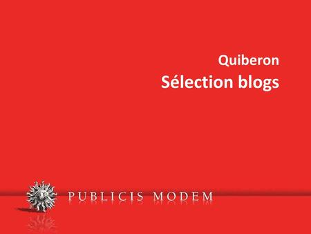 Quiberon Sélection blogs