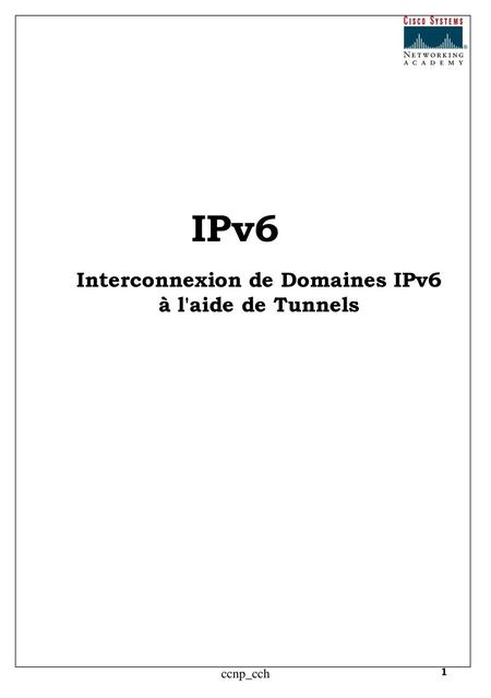 Interconnexion de Domaines IPv6