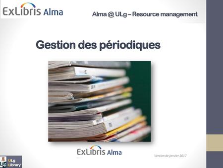 Gestion des périodiques