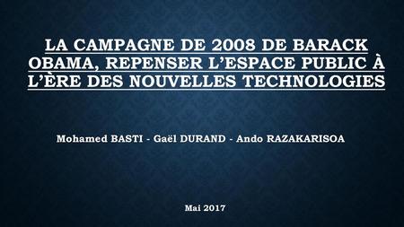 Mohamed BASTI - Gaël DURAND - Ando RAZAKARISOA