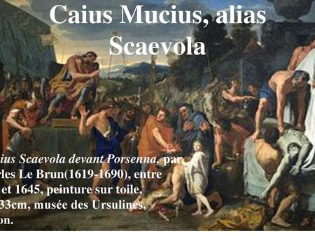 Caius Mucius, alias Scaevola