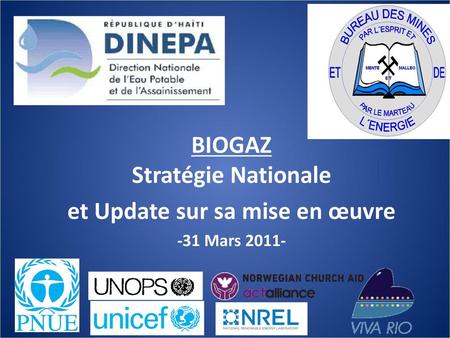 BIOGAZ Stratégie Nationale et Update sur sa mise en œuvre