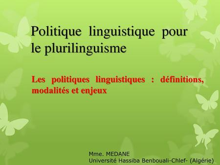 Politique linguistique pour le plurilinguisme