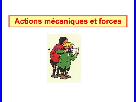 Actions mécaniques et forces