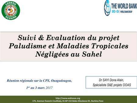 Réunion régionale sur la CPS, Ouagadougou,