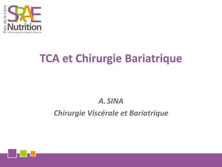 TCA et Chirurgie Bariatrique