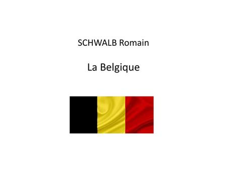 SCHWALB Romain La Belgique