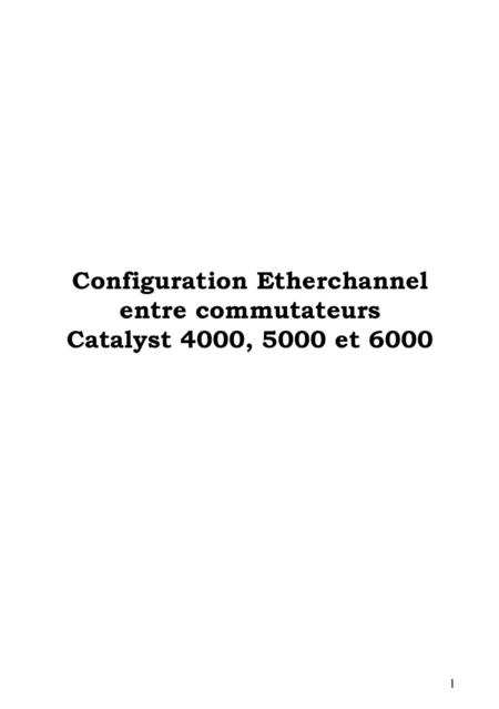 Configuration Etherchannel