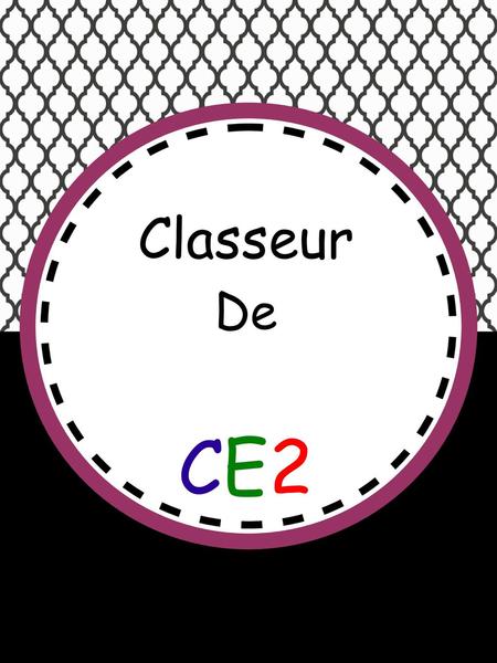 Classeur De CE2.