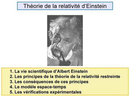 Théorie de la relativité d’Einstein