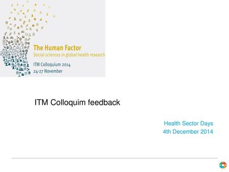 ITM Colloquim feedback
