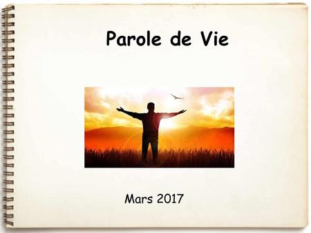 Parole de Vie Mars 2017.