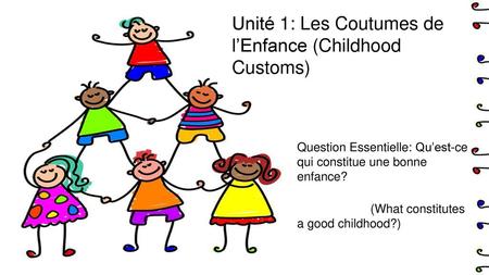 Unité 1: Les Coutumes de l’Enfance (Childhood Customs)