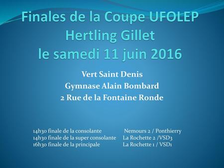 Finales de la Coupe UFOLEP Hertling Gillet le samedi 11 juin 2016