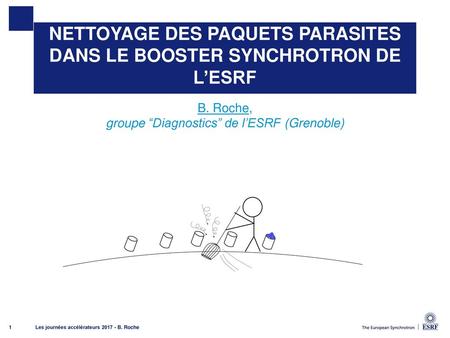 Nettoyage des paquets parasites dans le booster synchrotron de l’ESRF