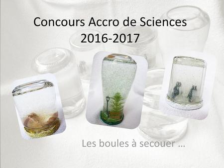 Concours Accro de Sciences