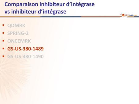 Comparaison inhibiteur d’intégrase vs inhibiteur d’intégrase