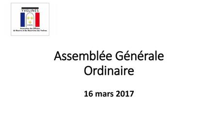 Assemblée Générale Ordinaire