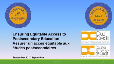 Ensuring Equitable Access to Postsecondary Education