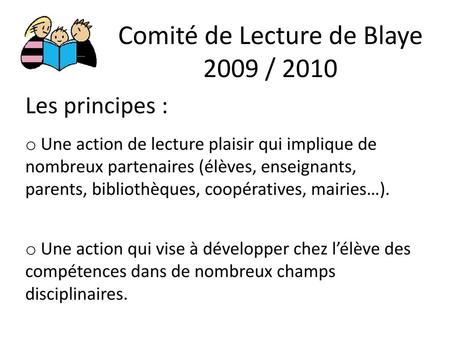 Comité de Lecture de Blaye 2009 / 2010