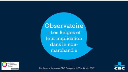 Observatoire « Les Belges et leur implication dans le non- marchand »
