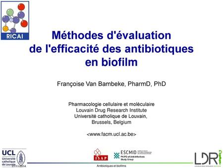 Méthodes d'évaluation de l'efficacité des antibiotiques en biofilm
