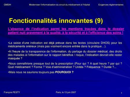 Fonctionnalités innovantes (9)