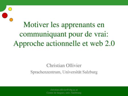 Christian Ollivier Sprachenzentrum, Universität Salzburg