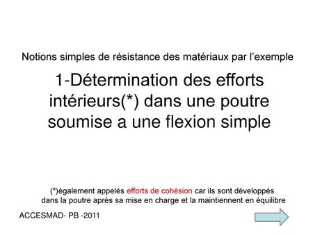 Notions simples de résistance des matériaux par l’exemple