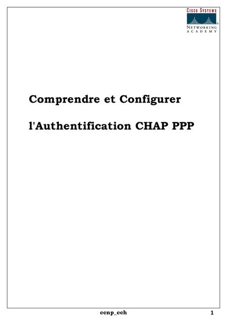 Comprendre et Configurer l'Authentification CHAP PPP