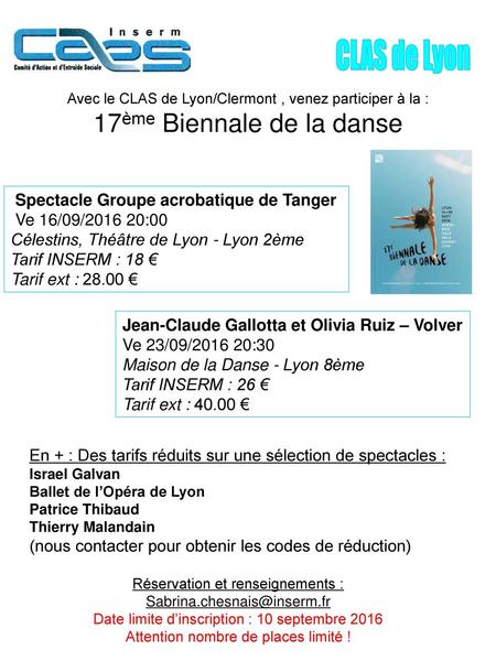 CLAS de Lyon 17ème Biennale de la danse