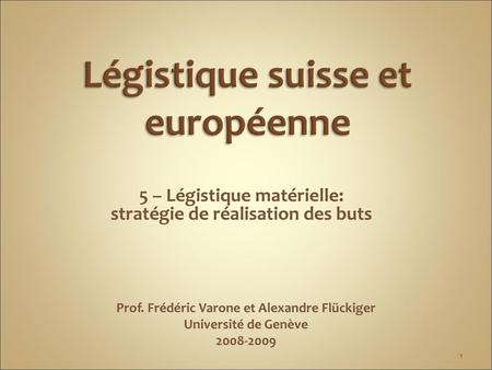 Légistique suisse et européenne