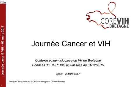 Journée Cancer et VIH Contexte épidémiologique du VH en Bretagne